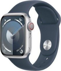 Smartwatch Apple Watch 9 GPS + Cellular 41mm Silver Alu Sport S/M Niebieski (MRHV3QP/A). Niebieskie zegarki smartwatch Apple, bez wzorów. Za 2,627.99 zł.