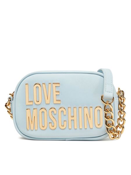 LOVE MOSCHINO Torebka JC4026PP1MKD0712 Błękitny. Niebieskie listonoszki damskie Love Moschino, bez wzorów, ze skóry, bez dodatków. Za 439.99 zł.