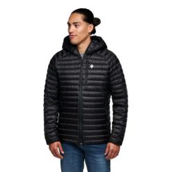 Kurtka Puchowa Męska Black Diamond Approach Down Hoody. Czarne kurtki męskie Black Diamond, m, bez wzorów, z puchu, sportowe, bez kaptura. W wyprzedaży za 1,340.00 zł.