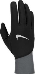 Rękawiczki do biegania męskie Nike Pacer Midweight czarno-szare N1010535018 M. Czarne rękawiczki męskie Nike, bez wzorów. Za 109.99 zł.