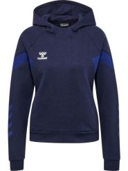 Sweatshirt bluza z kapturem dla kobiet Hummel Travel. Niebieskie bluzy damskie Hummel, xl, bez wzorów, z bawełny, sportowe, bez ramiączek, z kapturem. Za 235.50 zł.