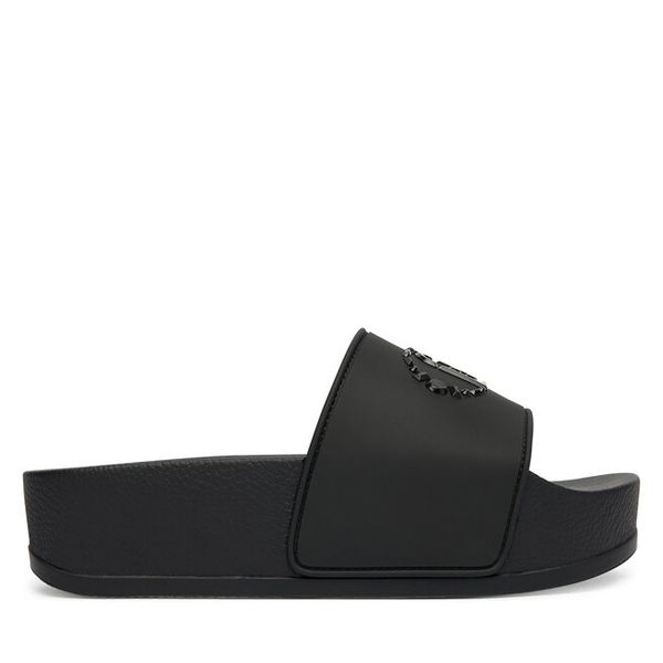 Klapki Liu Jo. Czarne klapki damskie Liu Jo, bez wzorów, bez obcasa, bez zapięcia. Za 279.99 zł.