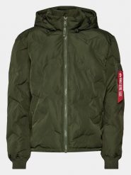 Alpha Industries Kurtka przejściowa Logo 108107 Zielony Regular Fit. Zielone kurtki męskie Alpha Industries, m, bez wzorów, z syntetyku, bez kaptura. Za 899.99 zł.