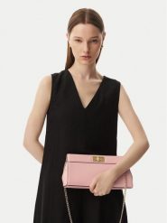 Tommy Hilfiger Torebka Th Modern Clutch AW0AW18727 Różowy jasny. Czerwone torebki do ręki damskie Tommy Hilfiger, bez wzorów, ze skóry, bez dodatków. Za 529.99 zł.