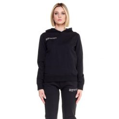 Bluza z bawełna z kaptur na co dzień na siłownię. Czarne bluzy damskie LEONE 1947 APPAREL, xs, bez wzorów, z bawełny, sportowe, bez ramiączek, bez kaptura. W wyprzedaży za 212.61 zł.