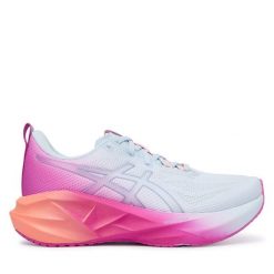Buty do biegania Asics. Niebieskie obuwie sportowe damskie Asics, bez wzorów, bez zapięcia, do biegania. Za 679.99 zł.