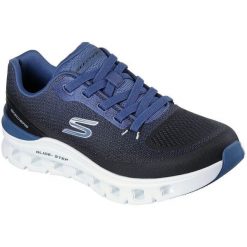 Buty sportowe męskie Skechers Glide step Pro waverra. Niebieskie buty sportowe męskie Skechers, bez wzorów, bez zapięcia, na fitness i siłownię. Za 590.00 zł.