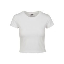 Koszulka court damska stretch Koszulka Urban Classics GT. Białe bluzki damskie Urban Classics, bez wzorów, bez kołnierzyka, bez ramiączek. W wyprzedaży za 44.50 zł.