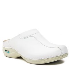 Klapki Nursing Care. Białe klapki damskie Nursing Care, bez wzorów, bez obcasa, bez zapięcia. Za 399.99 zł.