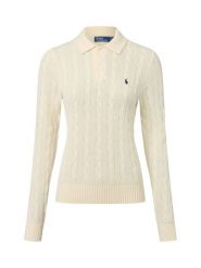 Polo Ralph Lauren sweter z dzianiny z zawartością kaszmiru Kobiety Wełna biały, S. Białe swetry nierozpinane damskie Polo Ralph Lauren, s, bez wzorów, z dzianiny, eleganckie, bez kołnierzyka, bez ramiączek. Za 1,049.95 zł.