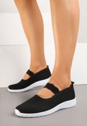 Czarne Wsuwane Tenisówki z Ozdobnym Paskiem i Perforacją Zelsedi. Czarne trampki i tenisówki damskie Born2be, bez wzorów, z jeansu, bez zapięcia. Za 44.99 zł.