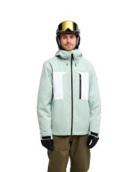 Kurtka śniegowa techniczna dla Mężczyzn DAWSON 10K Zielony. Zielone kurtki sportowe męskie Quiksilver, m, bez wzorów, z materiału, bez kaptura, narciarskie. Za 849.99 zł.
