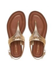 MICHAEL Michael Kors Klapki 40S5MAFS2M Złoty. Żółte klapki damskie MICHAEL Michael Kors, bez wzorów, ze skóry, bez obcasa, bez zapięcia. Za 349.99 zł.