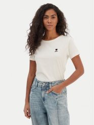 BOSS T-Shirt Elove 50556994 Beżowy Regular Fit. Brązowe t-shirty damskie Boss, m, bez wzorów, z bawełny, bez kołnierzyka, bez ramiączek. Za 229.99 zł.