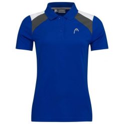 Koszulka polo damska CLUB 22 Tech. Niebieskie bluzki damskie Head, l, bez wzorów, z poliesteru, sportowe, bez kołnierzyka, bez ramiączek. Za 238.00 zł.