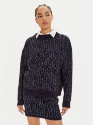 Patrizia Pepe Sweter 2K0268 K210 Granatowy Regular Fit. Niebieskie swetry nierozpinane damskie Patrizia Pepe, bez wzorów, z syntetyku, bez kołnierzyka, bez ramiączek. Za 459.99 zł.