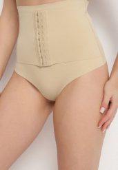 Beżowa Bielizna modelująca Majtki z Wysokim Stanem Efroneira. Brązowa majtki damskie Born2be. Za 39.99 zł.