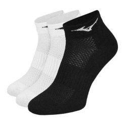 Skarpety Treningowe Unisex Dla Dorosłych (zestaw 3 Sztuk). Białe skarpety męskie Mizuno, bez wzorów, z poliesteru. Za 67.99 zł.