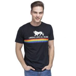 Koszulka Lonsdale Nelson. Czarne bluzki damskie Lonsdale, bez wzorów, z bawełny, sportowe, bez kołnierzyka, bez ramiączek. Za 191.00 zł.