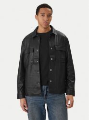 Calvin Klein Jeans Kurtka z imitacji skóry LV04RE404G Czarny Regular Fit. Czarne kurtki męskie Calvin Klein Jeans, m, bez wzorów, z jeansu, bez kaptura. Za 699.99 zł.