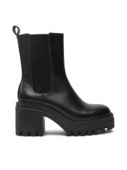 Calvin Klein Jeans Botki Chunky YW0YW01547 Czarny. Czarne botki damskie Calvin Klein Jeans, bez wzorów, z jeansu, bez obcasa, na słupku, bez zapięcia. Za 799.99 zł.