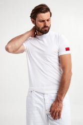 T-shirt męski DSQUARED2. T-shirty męskie Dsquared2, m, bez wzorów, bez kołnierzyka, bez ramiączek. W wyprzedaży za 343.85 zł.