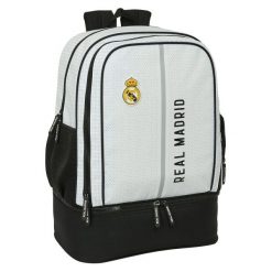 Plecak Sportowy Real Madrid C.F. 24/25 Biały. Szare plecaki męskie REAL MADRID, bez wzorów, z materiału, biznesowe. Za 259.00 zł.
