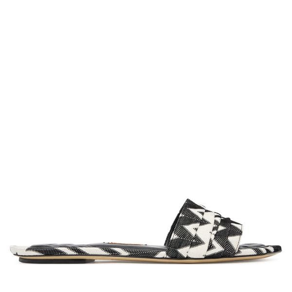Klapki M Missoni. Czarne klapki damskie M Missoni, bez wzorów, bez obcasa, bez zapięcia. Za 1,999.00 zł.