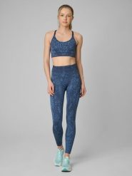4F Legginsy treningowe bezszwowe damskie - turkusowe XL/XXL. Niebieskie legginsy damskie 4F, bez wzorów, z dzianiny. Za 149.99 zł.