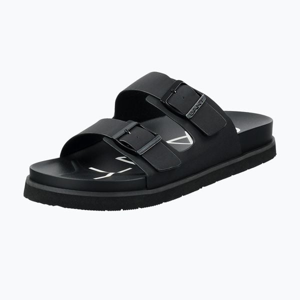 Klapki męskie GANT Palbuddy. Czarne klapki męskie GANT, bez wzorów, z gumy, bez zapięcia. Za 249.99 zł.
