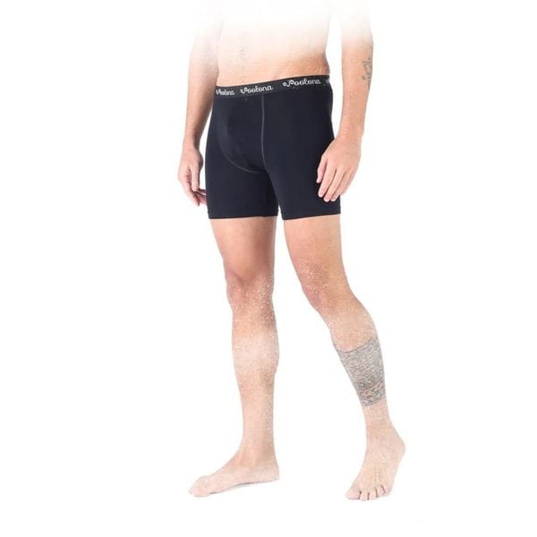 Bokserki męskie Woolona Ultima 100% Merino. Czarne bokserki męskie WOOLONA, bez wzorów, z wełny. W wyprzedaży za 139.50 zł.