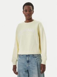 Calvin Klein Jeans Bluza Logo Graphic LV047F818G Biały Regular Fit. Białe bluzy damskie Calvin Klein Jeans, xl, bez wzorów, z bawełny, bez ramiączek, bez kaptura. Za 368.99 zł.