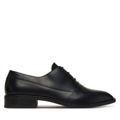 Półbuty Calvin Klein. Czarne buty wizytowe męskie Calvin Klein, bez wzorów, bez obcasa, bez zapięcia. Za 589.99 zł.