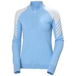 Damski sweter 1/2 zip Helly Hansen Lifa. Niebieskie swetry nierozpinane damskie Helly Hansen, xl, bez wzorów, z materiału, eleganckie, bez kołnierzyka, bez ramiączek. Za 525.50 zł.
