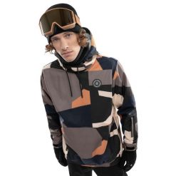 Kurtka snowboardowa męska W1 Sandboard. Brązowe kurtki męskie SIROKO, na zimę, m, bez wzorów, z materiału, z kapturem, narciarskie. Za 297.00 zł.