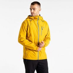 Męska wodoodporna kurtka Breathe Out. Żółte kurtki męskie Dare 2B, m, bez wzorów, z tkaniny, sportowe, bez kaptura. W wyprzedaży za 496.35 zł.