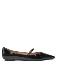Stuart Weitzman Półbuty Emilia Mary Jane Fla SH288 Czarny. Czarne półbuty damskie Stuart Weitzman, bez wzorów, z lakierowanej skóry, bez obcasa, na płaskiej podeszwie, bez zapięcia. Za 809.99 zł.