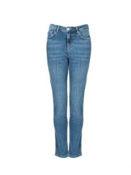 Liu Jo Jeansy "Cute" | UF2034 D4391 | Kobieta | Niebieski. Niebieskie jeansy damskie Liu Jo, bez wzorów, z bawełny, eleganckie, z podwyższonym stanem, długie. W wyprzedaży za 379.00 zł.
