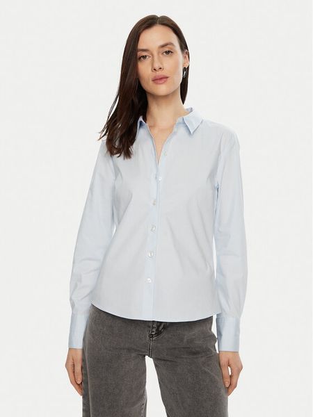 Vero Moda Koszula Anna 10318701 Błękitny Slim Fit. Niebieskie koszule damskie Vero Moda, l, bez wzorów, z bawełny, biznesowe, bez kołnierzyka, bez ramiączek. Za 79.99 zł.