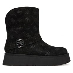 Śniegowce Guess. Czarne śniegowce damskie Guess, bez zapięcia. Za 719.99 zł.