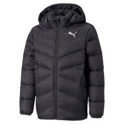Puma Kurtka Packlite Down 58956501. Czarne kurtki męskie Puma, bez wzorów, z materiału, z kapturem. Za 353.99 zł.