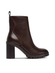 JENNY Botki CEO-HY2T625-6 Brązowy. Brązowe botki damskie Jenny, bez wzorów, z materiału, bez obcasa, na słupku, bez zapięcia. Za 179.99 zł.
