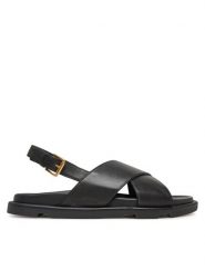 Marc O'Polo Sandały RR2M3066 Czarny. Czarne sandały damskie Marc O'Polo, bez wzorów, ze skóry, bez obcasa, na płaskiej podeszwie, bez zapięcia. Za 419.99 zł.