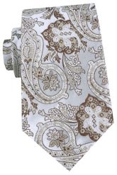 Męski Krawat - Chattier - Odcienie Beżu i Jasnej Popieli. Szare krawaty i muchy Chattier, bez wzorów, z tkaniny, eleganckie. Za 55.00 zł.