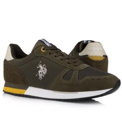 Buty meskie sportowe do chodzenia U.S POLO. Białe buty sportowe męskie U.S. Polo Assn., bez wzorów, bez zapięcia, trekkingowe. W wyprzedaży za 169.00 zł.