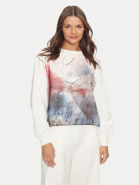 Deha Bluza D12424 Écru Regular Fit. Bluzy damskie Deha, l, bez wzorów, z bawełny, bez ramiączek, bez kaptura. Za 299.99 zł.