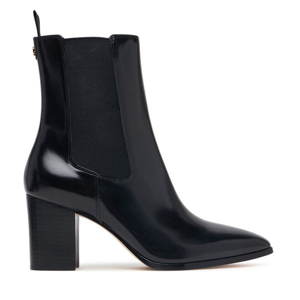 Botki LAUREN RALPH LAUREN. Czarne botki damskie Lauren Ralph Lauren, bez wzorów, bez obcasa, na słupku, bez zapięcia. Za 1,199.00 zł.