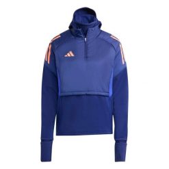 Damska bluza dresowa adidas Tiro 25 Competition. Niebieskie bluzy damskie Adidas, l, bez wzorów, z dresówki, eleganckie, bez ramiączek, bez kaptura. Za 264.00 zł.