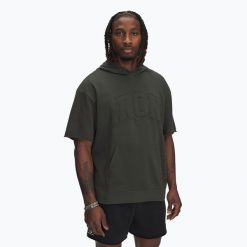Bluza męska Under Armour Project Rock SS Terry Hoody. Zielone bluzy męskie Under Armour, m, bez wzorów, rockowe, bez ramiączek, bez kaptura. Za 269.99 zł.
