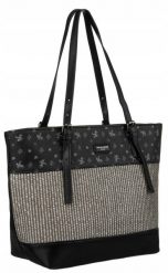 Shopperka czarna David Jones 6875-4. Czarne shopperki damskie David Jones, bez wzorów, ze skóry ekologicznej, bez dodatków. Za 157.99 zł.